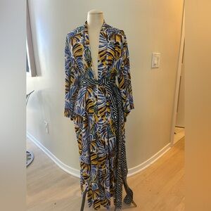 Anthropologie Corey Lynn Calter Multicolor Tropical Print Maxi (belt not include